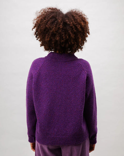 Perkins Raglan Wool Sweater - Orchid