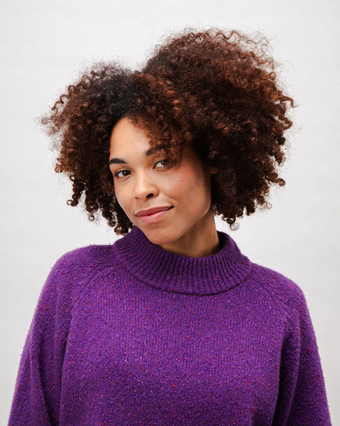 Perkins Raglan Wool Sweater - Orchid