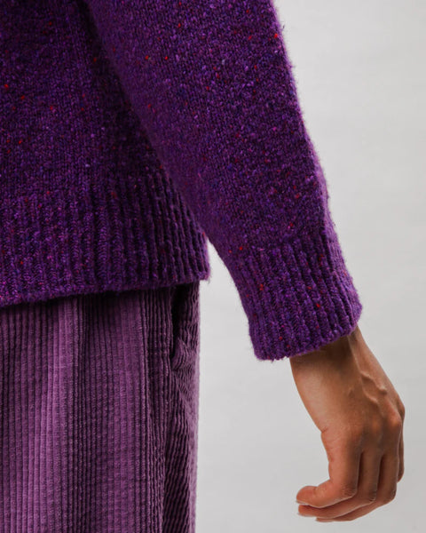 Perkins Raglan Wool Sweater - Orchid