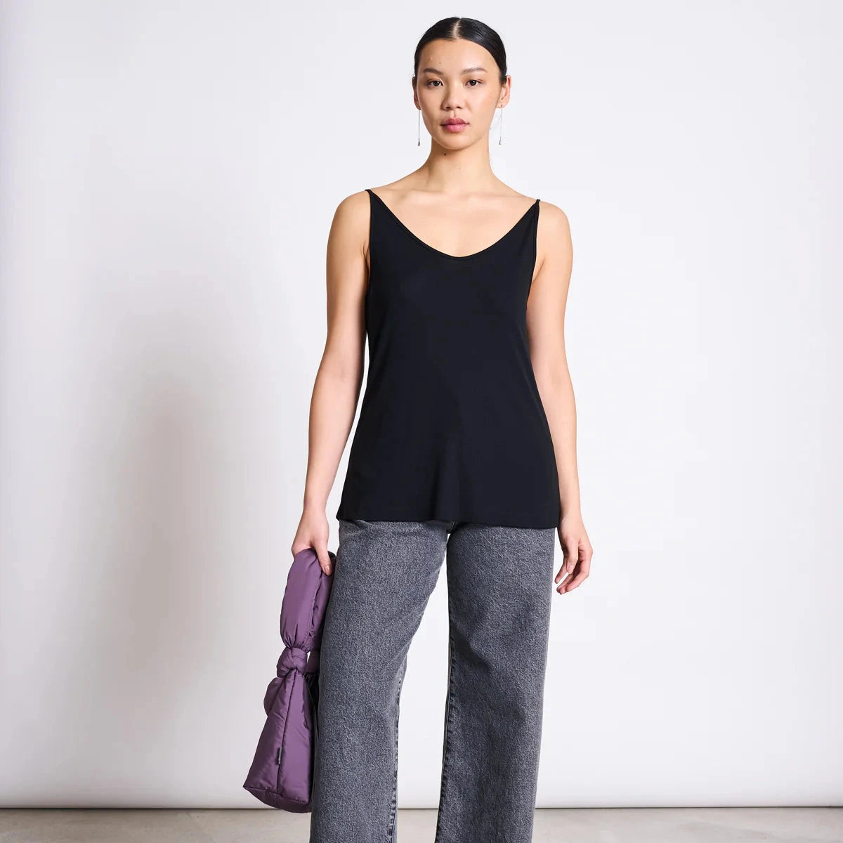 Slip Top Triangle Flow - Black