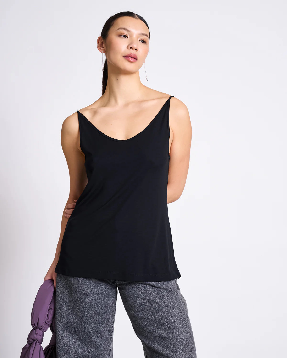 Slip Top Triangle Flow - Black
