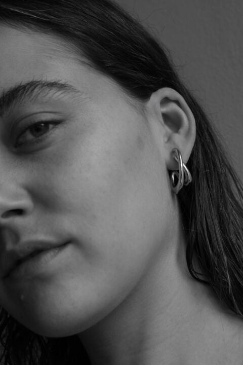 Bandhu Cutted Earrings - Silver