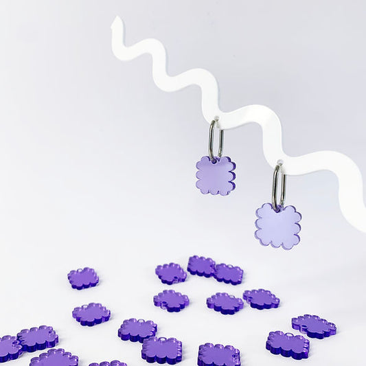 Violet Clover Earrings