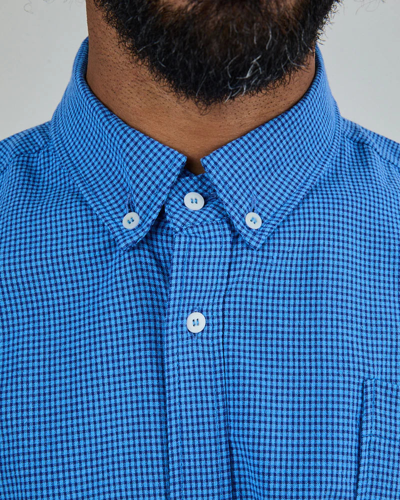 Asis Boxy Shirt - Blue Vichy