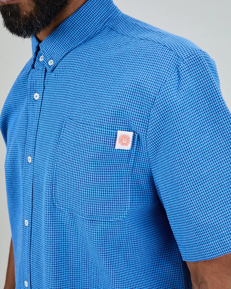 Asis Boxy Shirt - Blue Vichy
