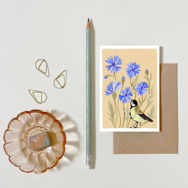 Mini Greeting Card - Cornflower