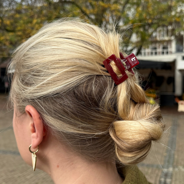 Hair Clip Small - Burgundy