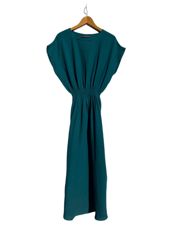 LAST ONE - Magnolia Dress - Petrol Green