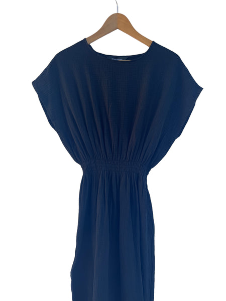 Magnolia Dress - Navy Blue Muslin