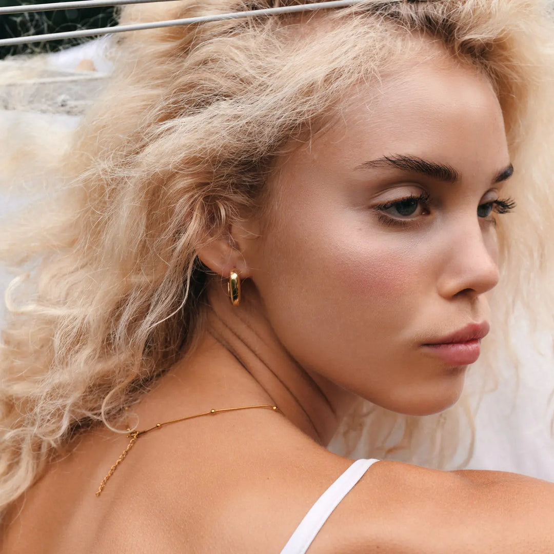 Ronja Basic Hoop Earrings - Gold
