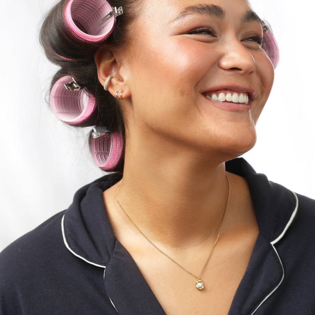 Kaja Huggie Hoop Earrings - Gold
