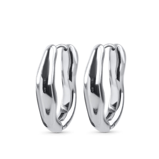 Blanka Hoop Earrings - Silver