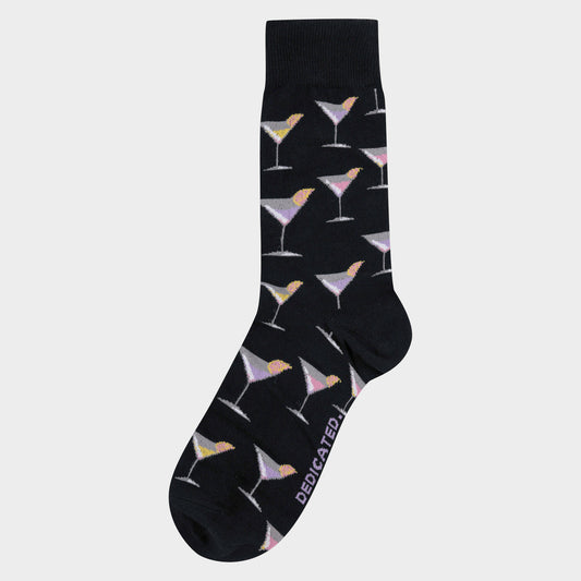 Dedicated Sigtuna Socks Cocktails - Black