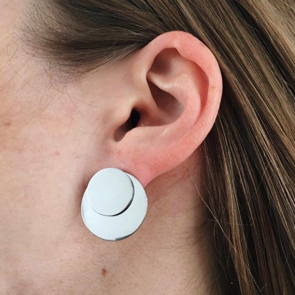 Bandhu Dual Earrings - Silver
