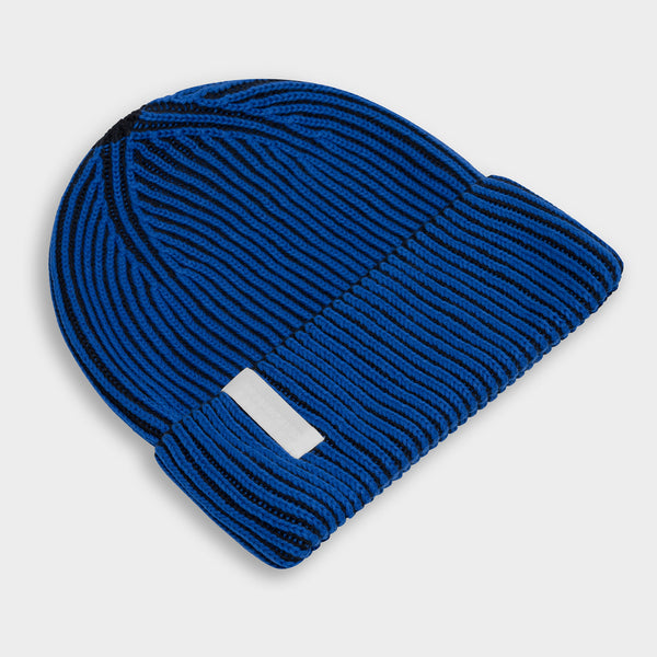 Narvik Brioche Beanie - Black/Blue