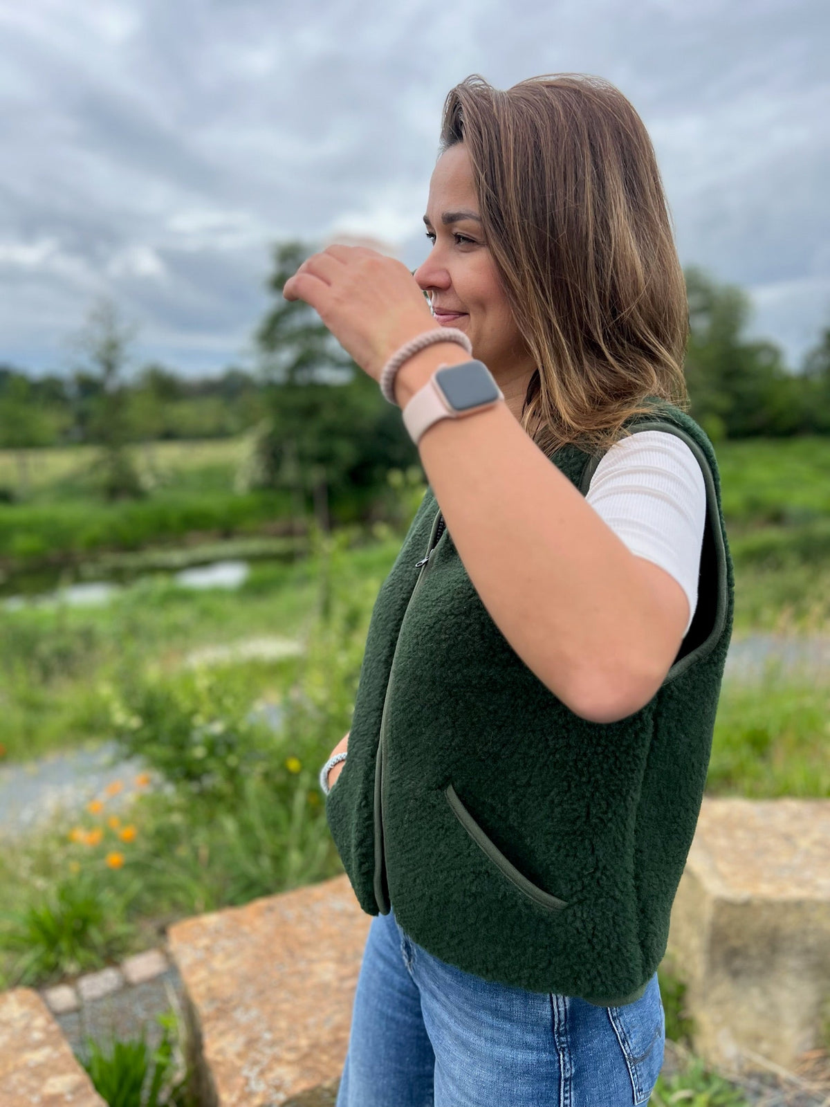 POS Light Wool Bodywarmer - Dark Green