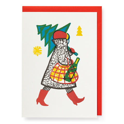 Archivist Gallery Greeting Card - Festive Lady