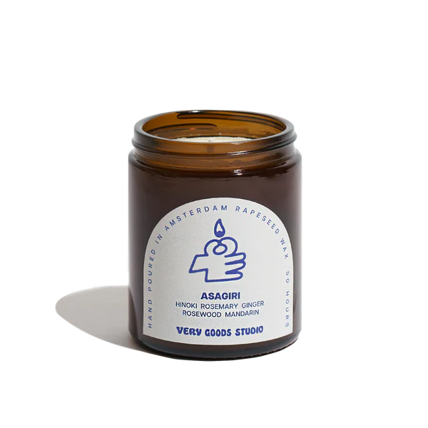 Very Goods Studio Amber Glass Candles - Asagiri