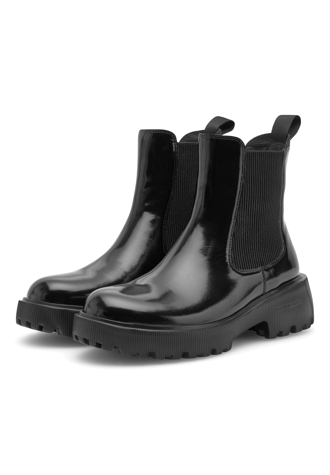 Aya Patent Boots - Black