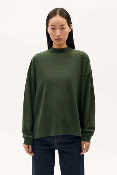 LAST ONE in 40 - Freire Hemp Longsleeve - Bottle Green