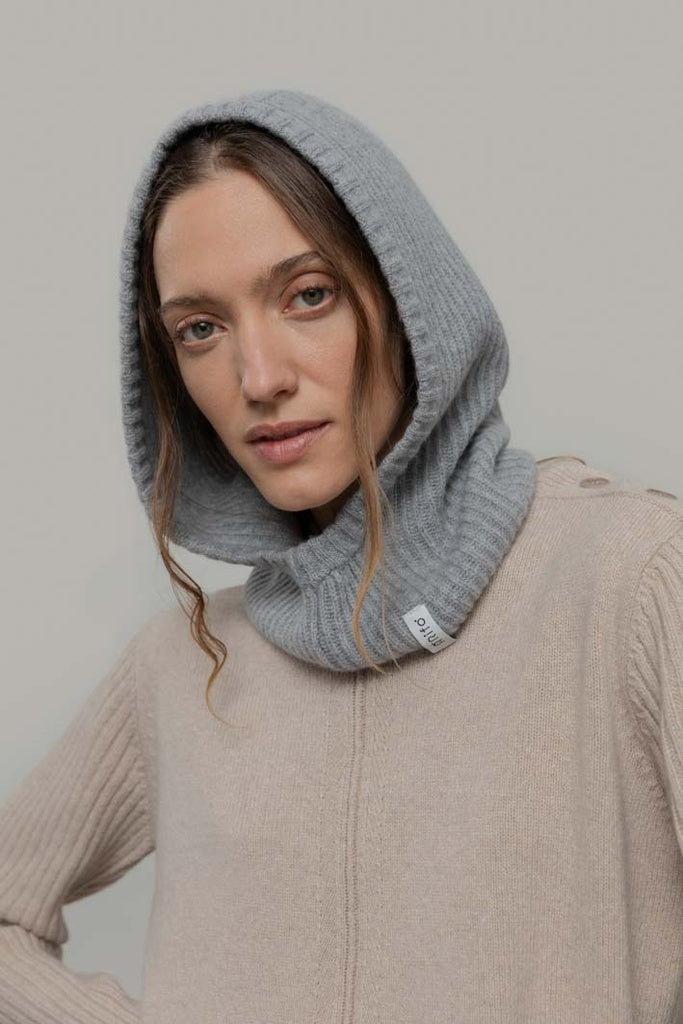 Marika Recycled Cashmere Balaclava - Grey Calce