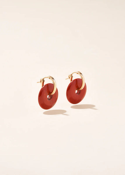 Big Hoops - Red Jasper