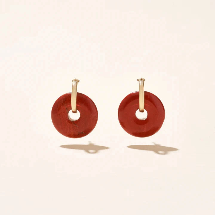 Big Hoops - Red Jasper