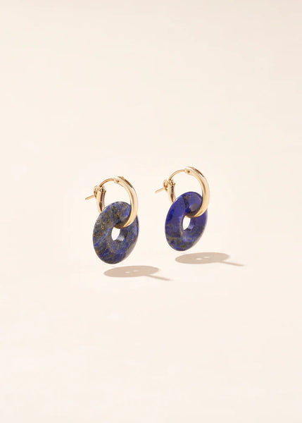 Small Hoops - Lapis Lazuli