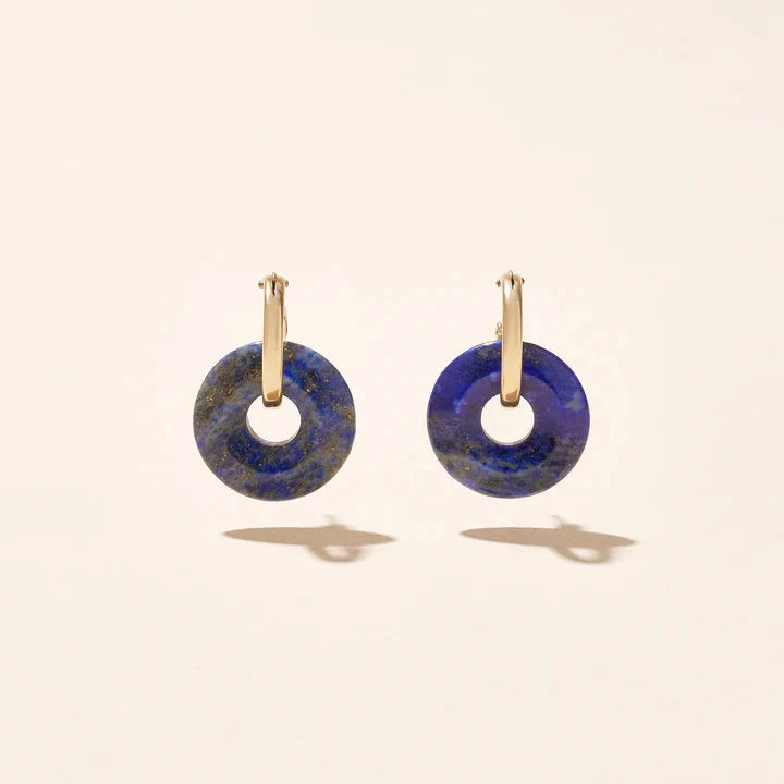 Small Hoops - Lapis Lazuli