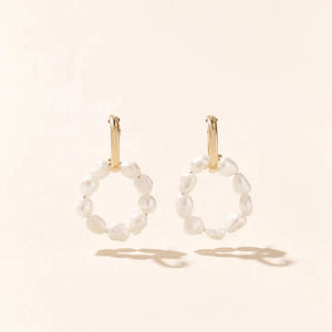 Small Hoops - Freshwater Pearl