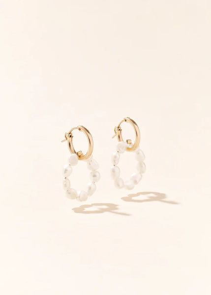 Small Hoops - Freshwater Pearl