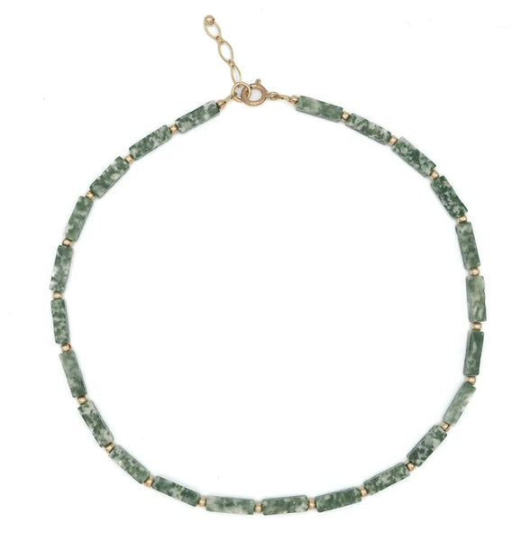 Necklace - Green Jasper