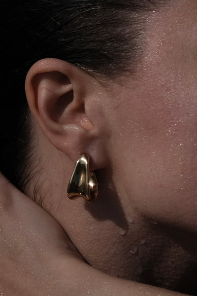 Bandhu Dent Earrings - Gold