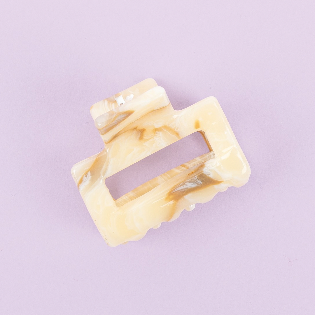 Hair Clip Small - Marble