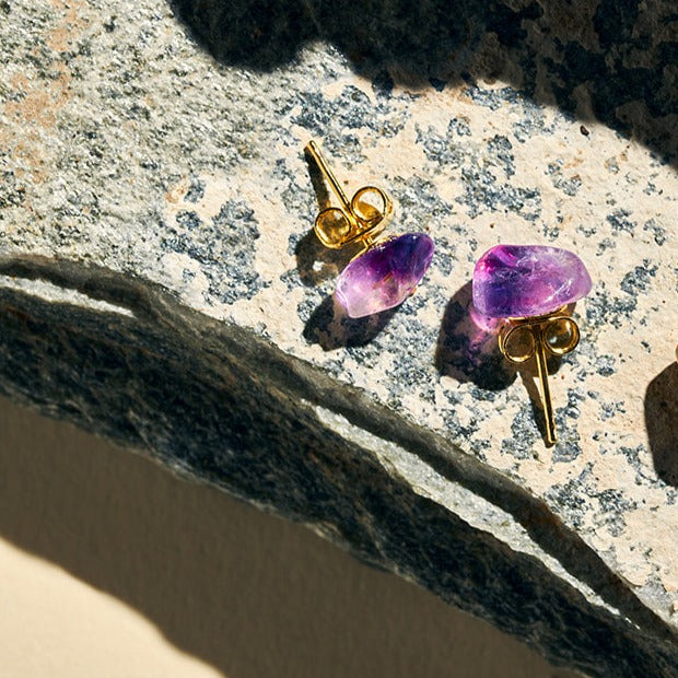 Essyello Amethyst Studs