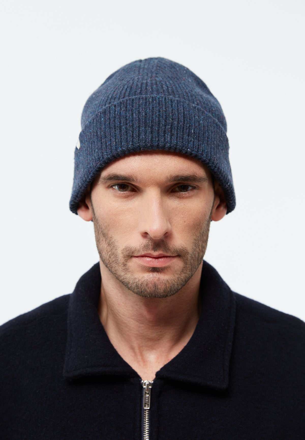 Lars Wool Beanie - Dark Blue