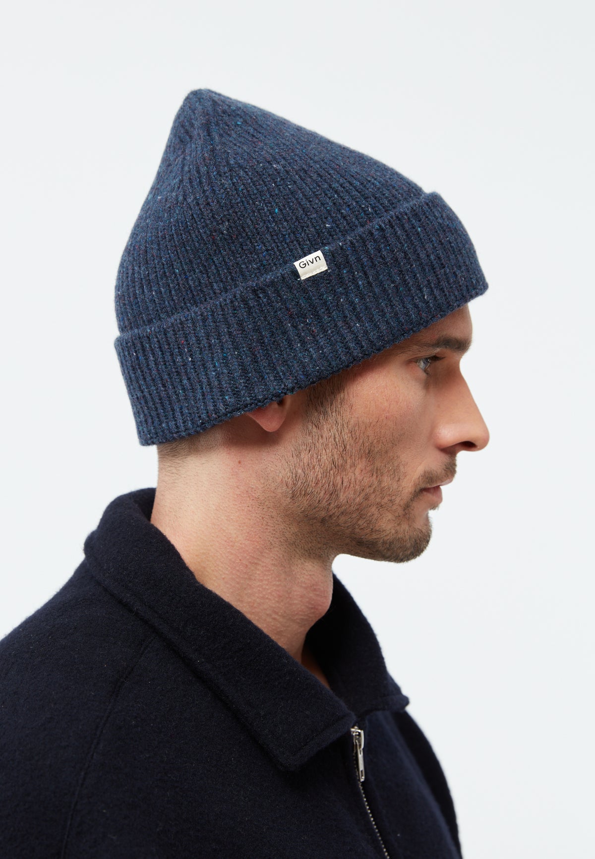 Lars Wool Beanie - Dark Blue