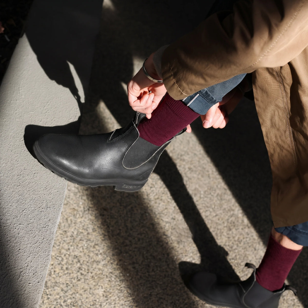 Merino Wool Socks - Plum