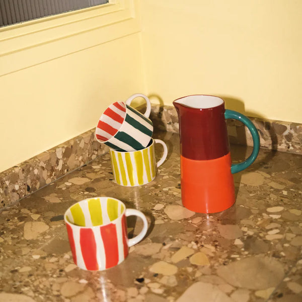 UNC Mug Tazza Stripes Inside Out - Yellow