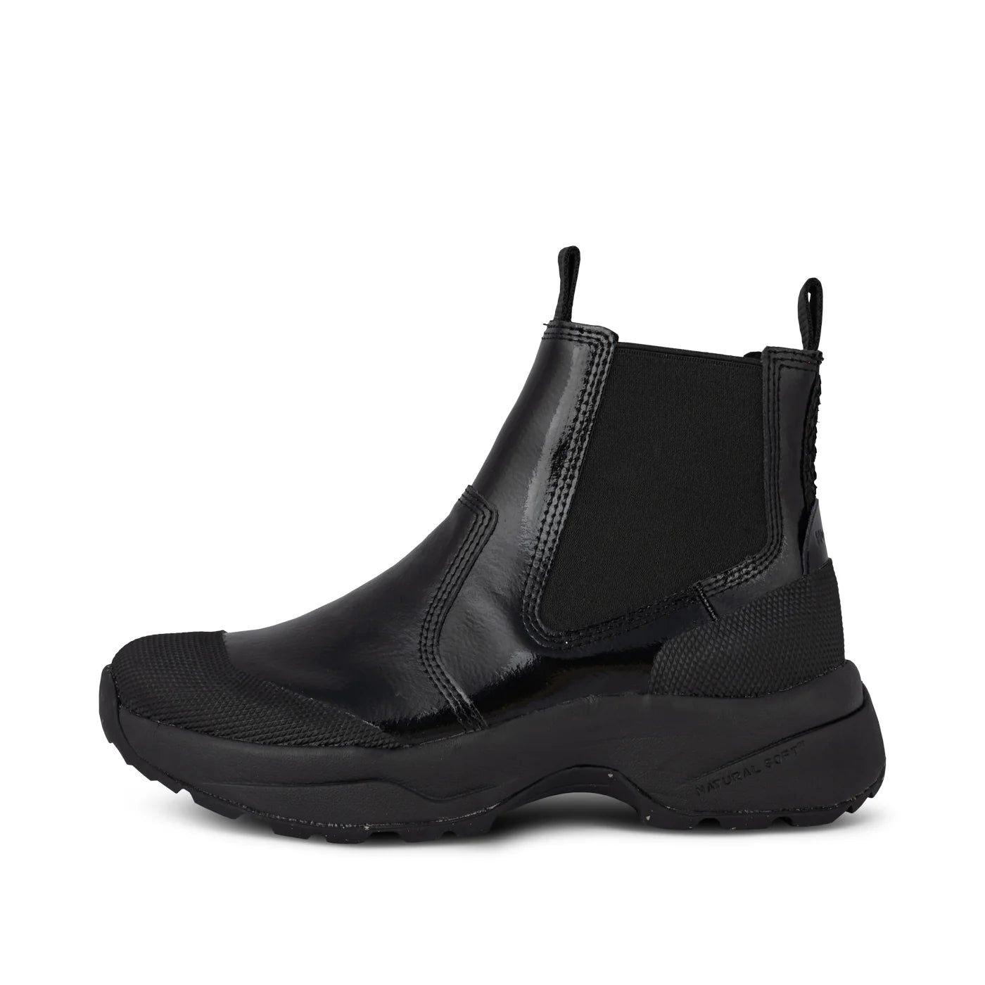 Woden Hega Waterproof Boot - Patent Black