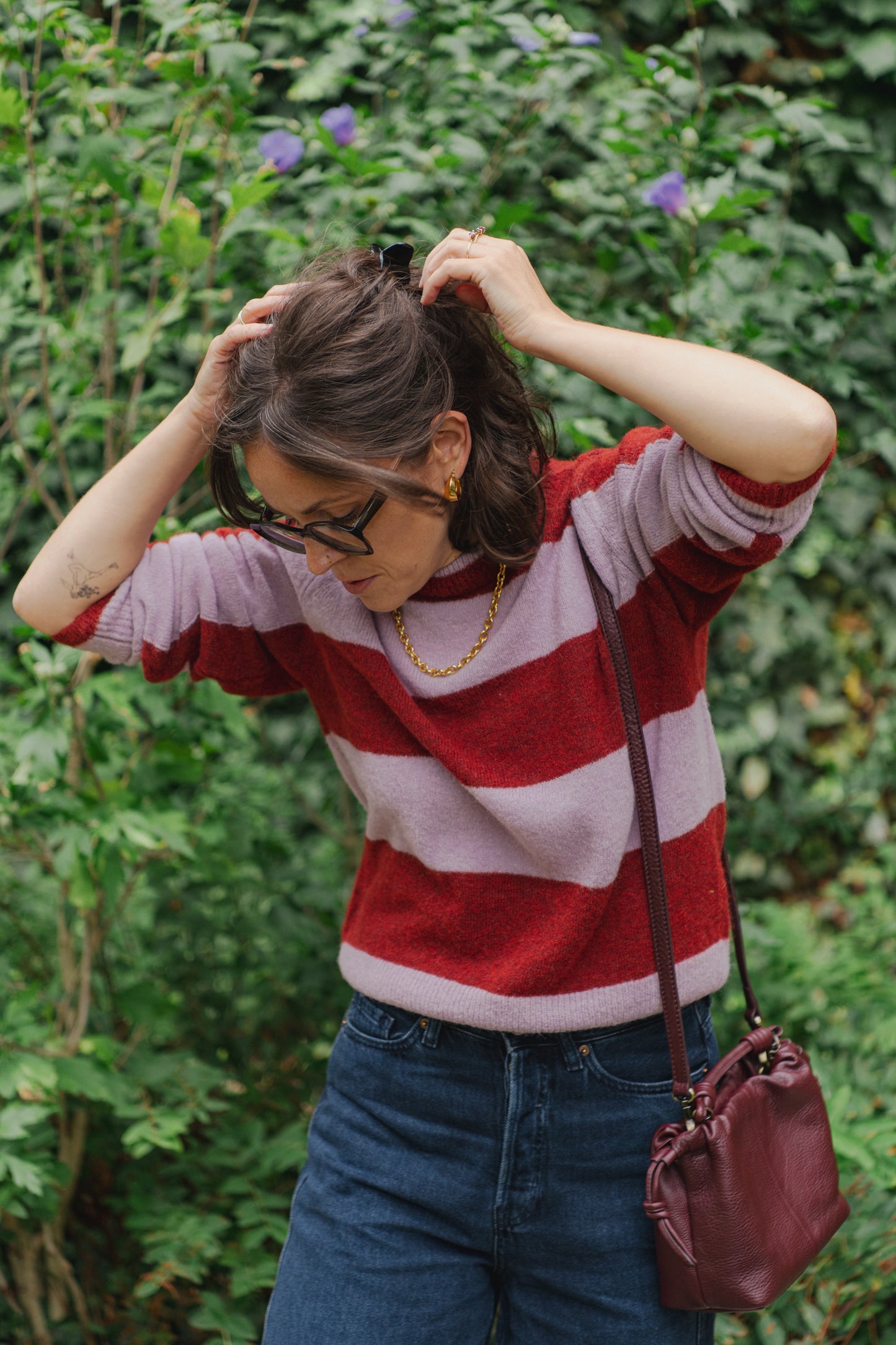 Babol Alpaca Jumper - Striped Brick