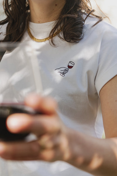 Visby Wine Cheers T-shirt - White