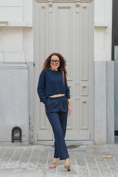 Robinia pants - Blue Canvas Linen