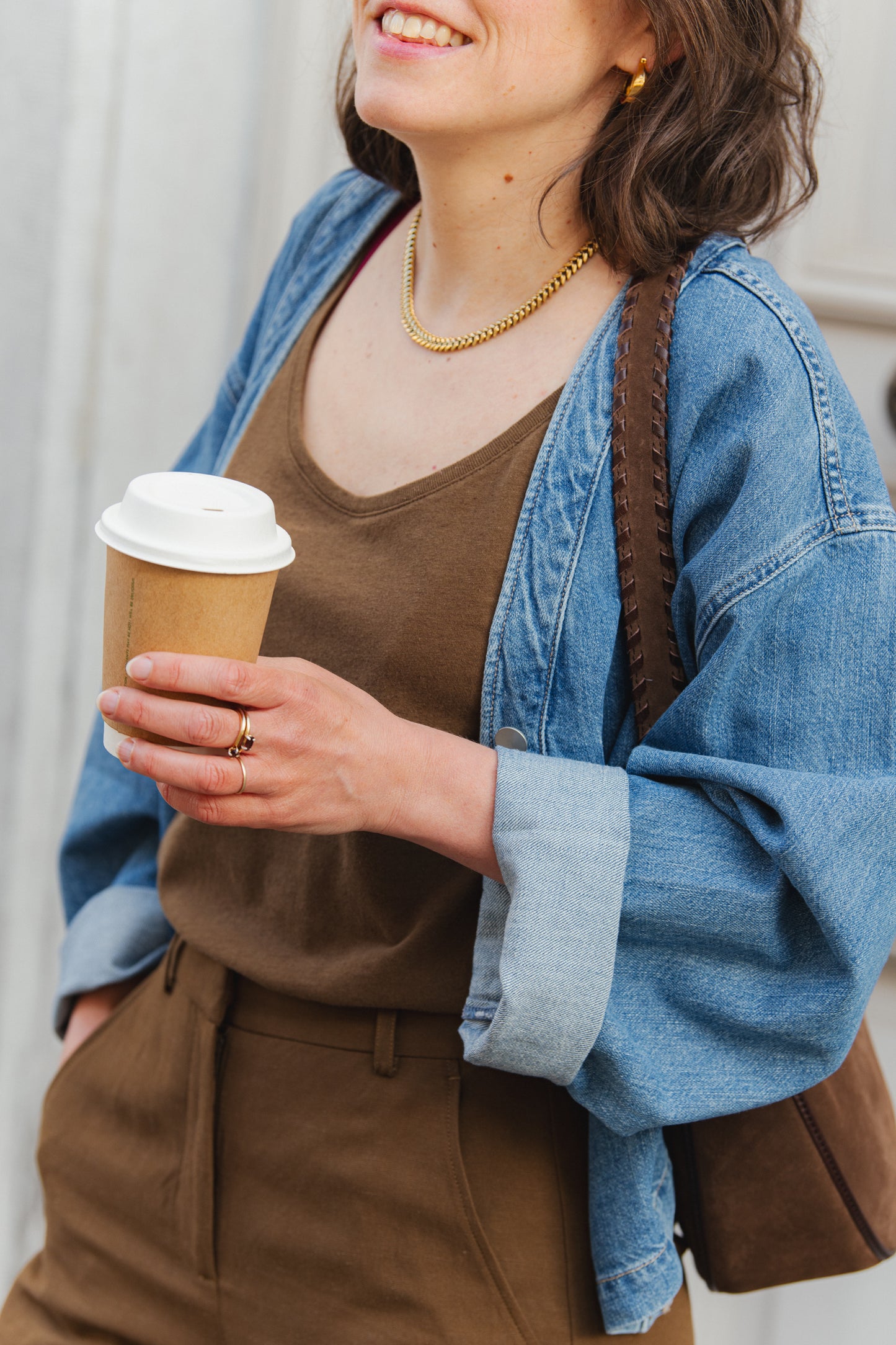 Linen Blend Top - Dried Palm