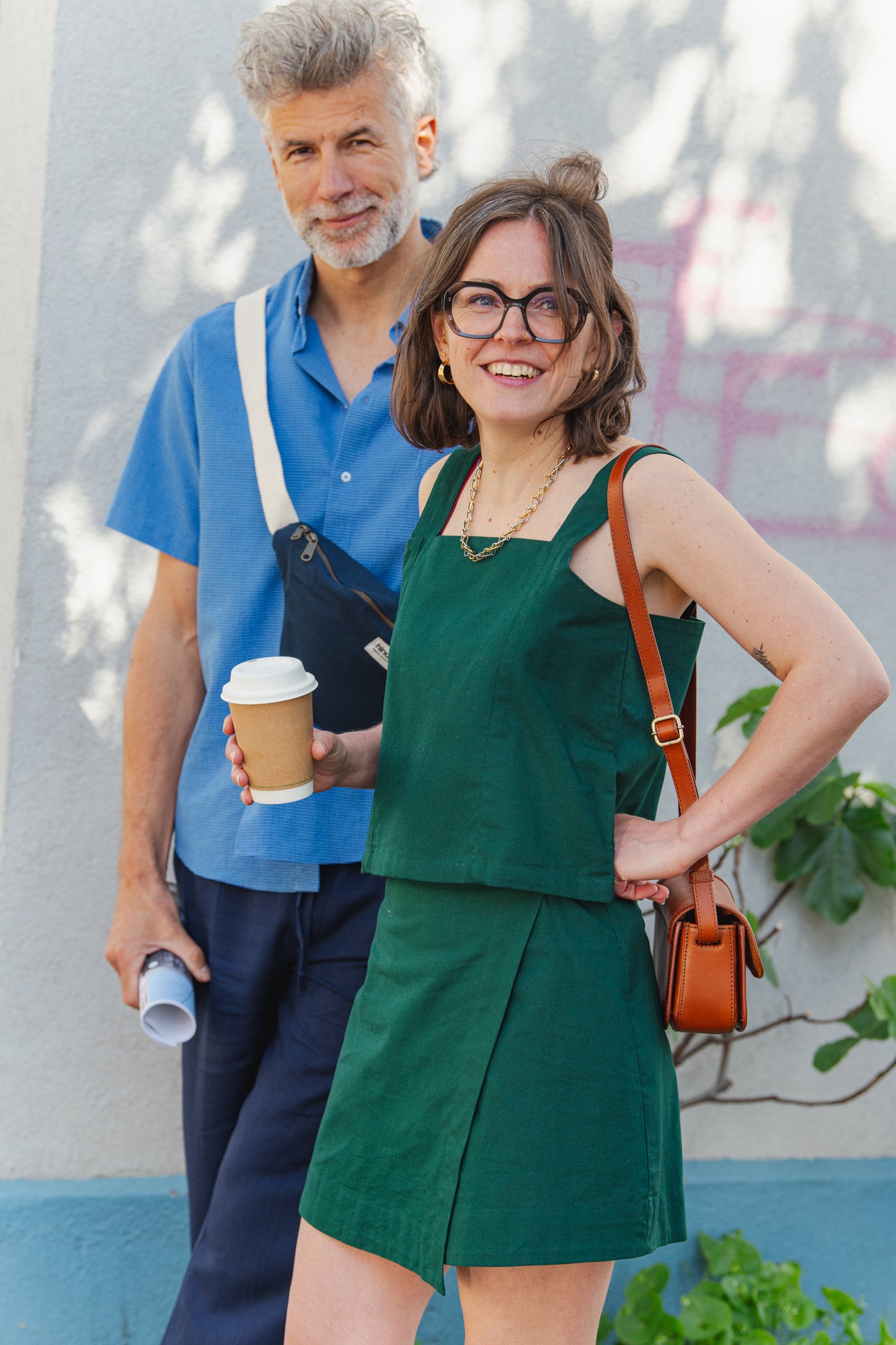 LAST ONE in M - Polo Skirt - Deep Green