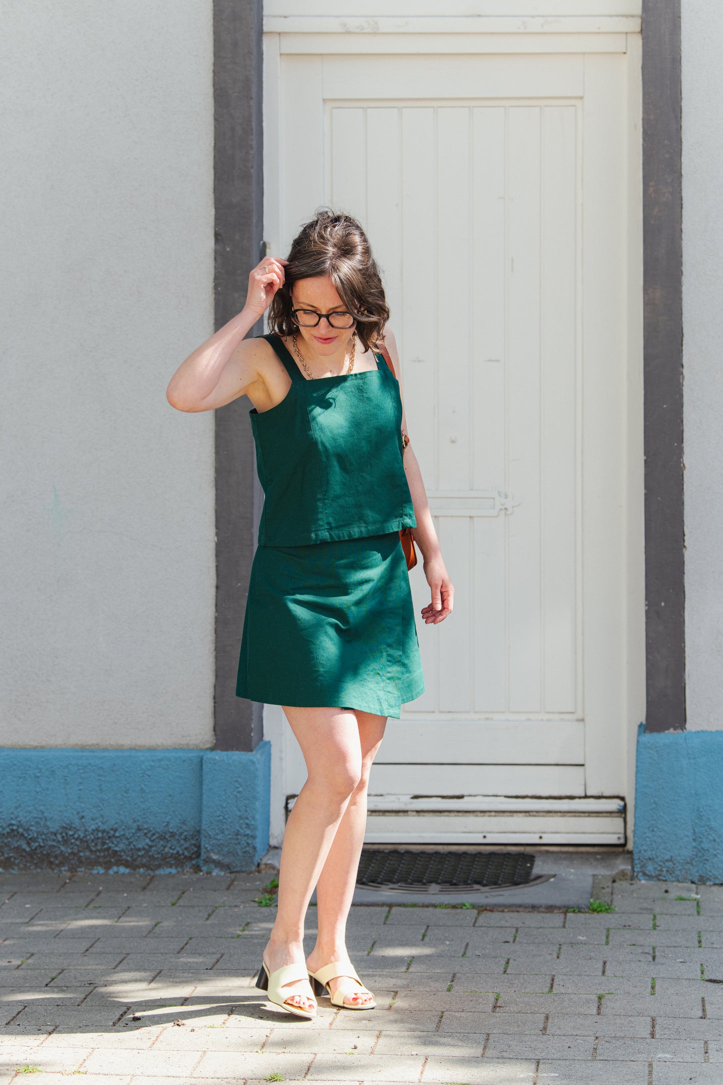 LAST ONE in M - Polo Skirt - Deep Green