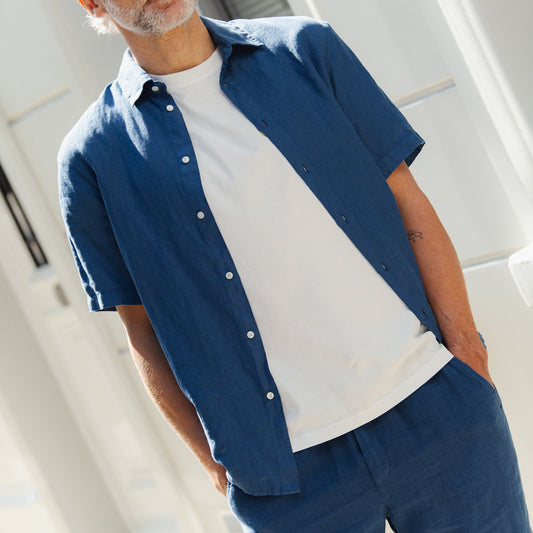 Koda Linen Shirt - Blazing Blue