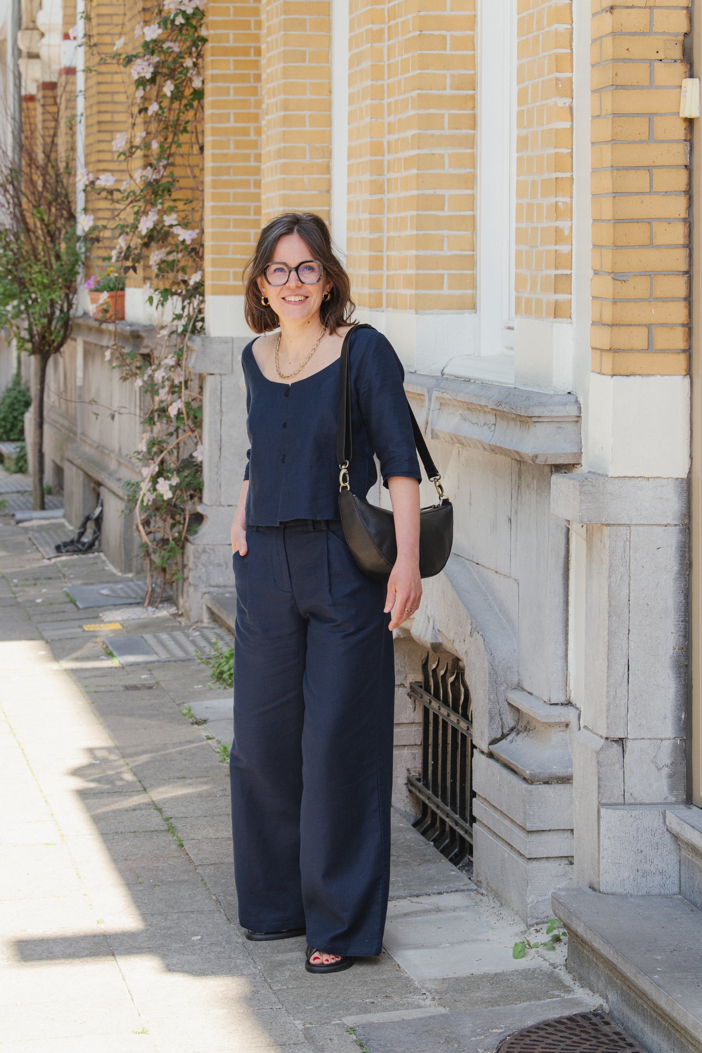 LAST ONES in 34 (fit big) - Molly Pants - Navy Hemp