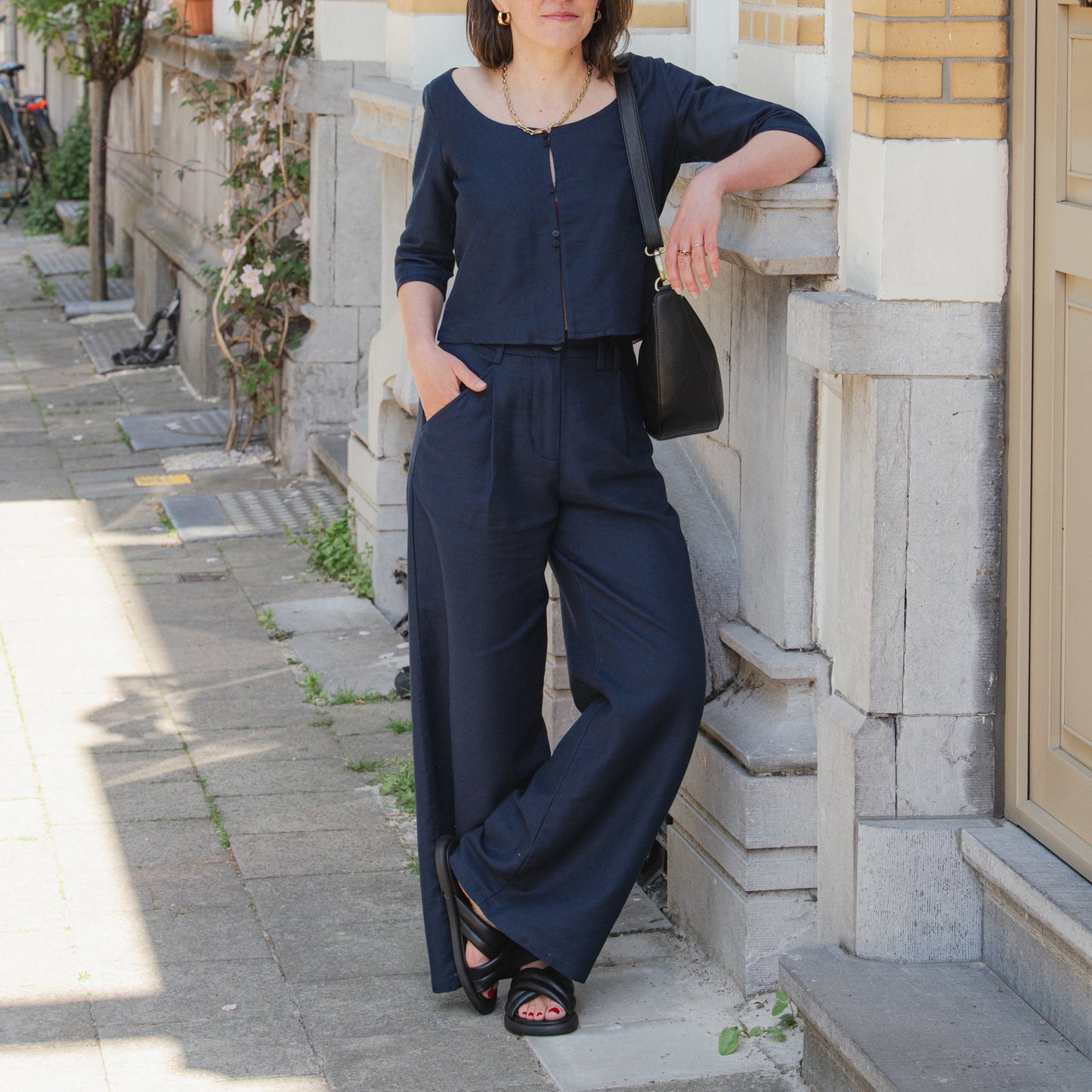 LAST ONES in 34 (fit big) - Molly Pants - Navy Hemp