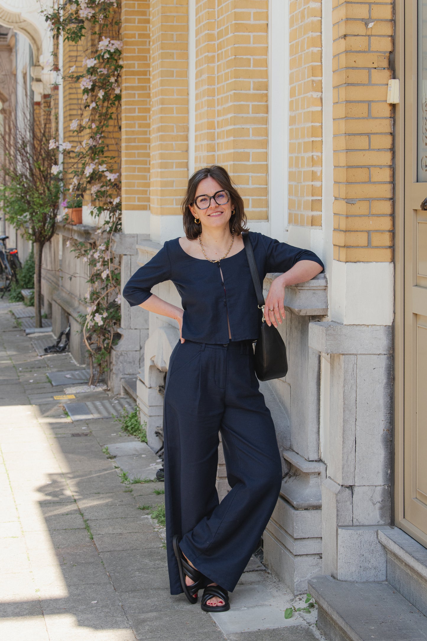 LAST ONES in 34 (fit big) - Molly Pants - Navy Hemp